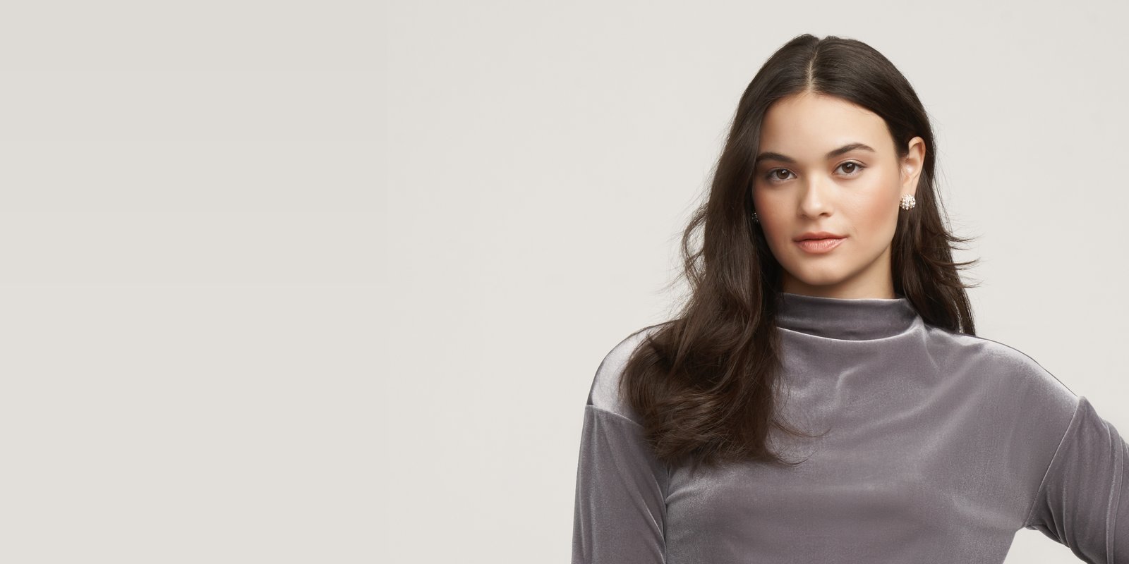 Anne Klein Model wearing Clip on Earrings