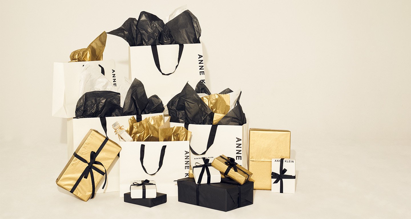 Anne Klein shopping bags and gift boxes