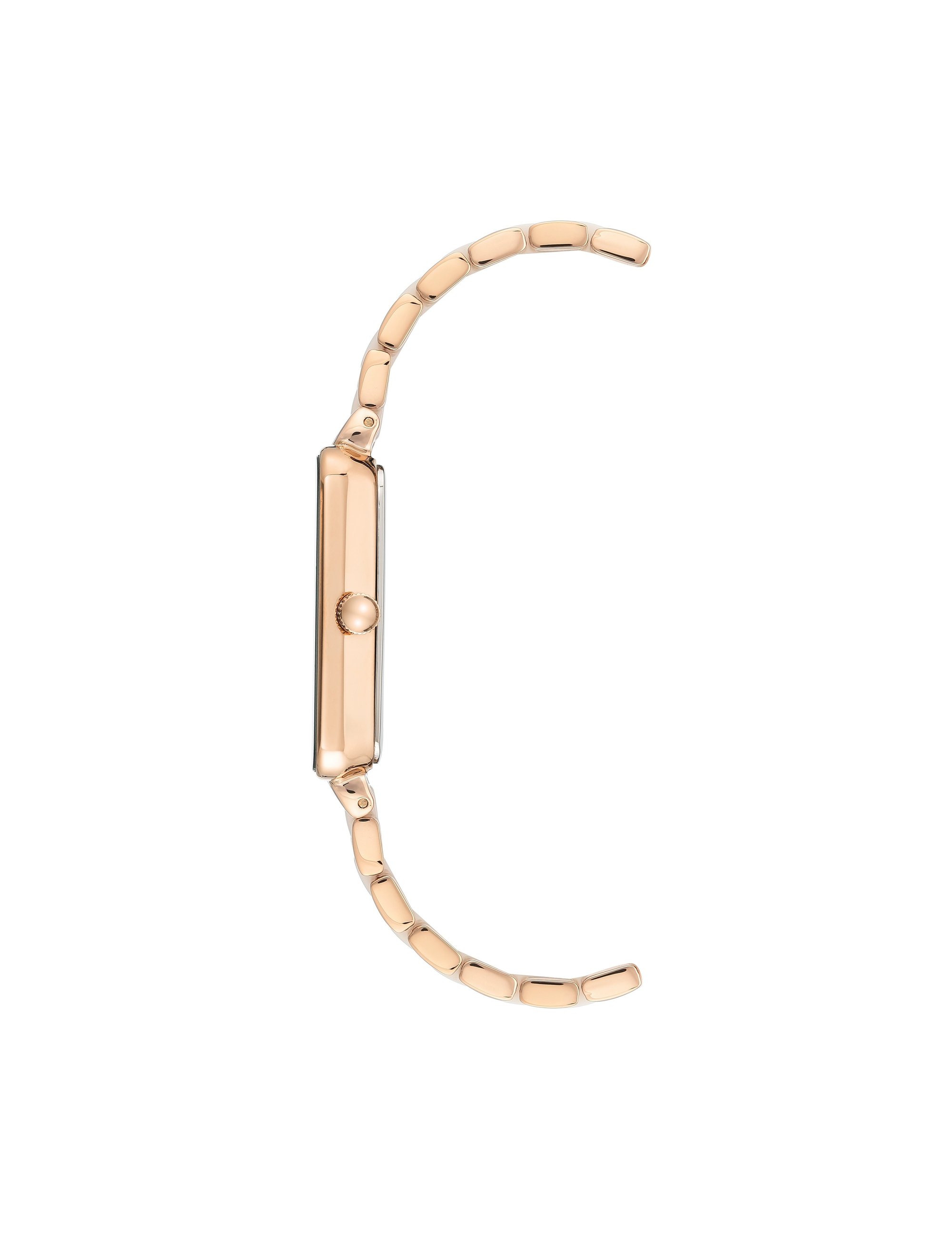 light pink rose gold genuine diamond dial ceramic bracelet watch rectangular case