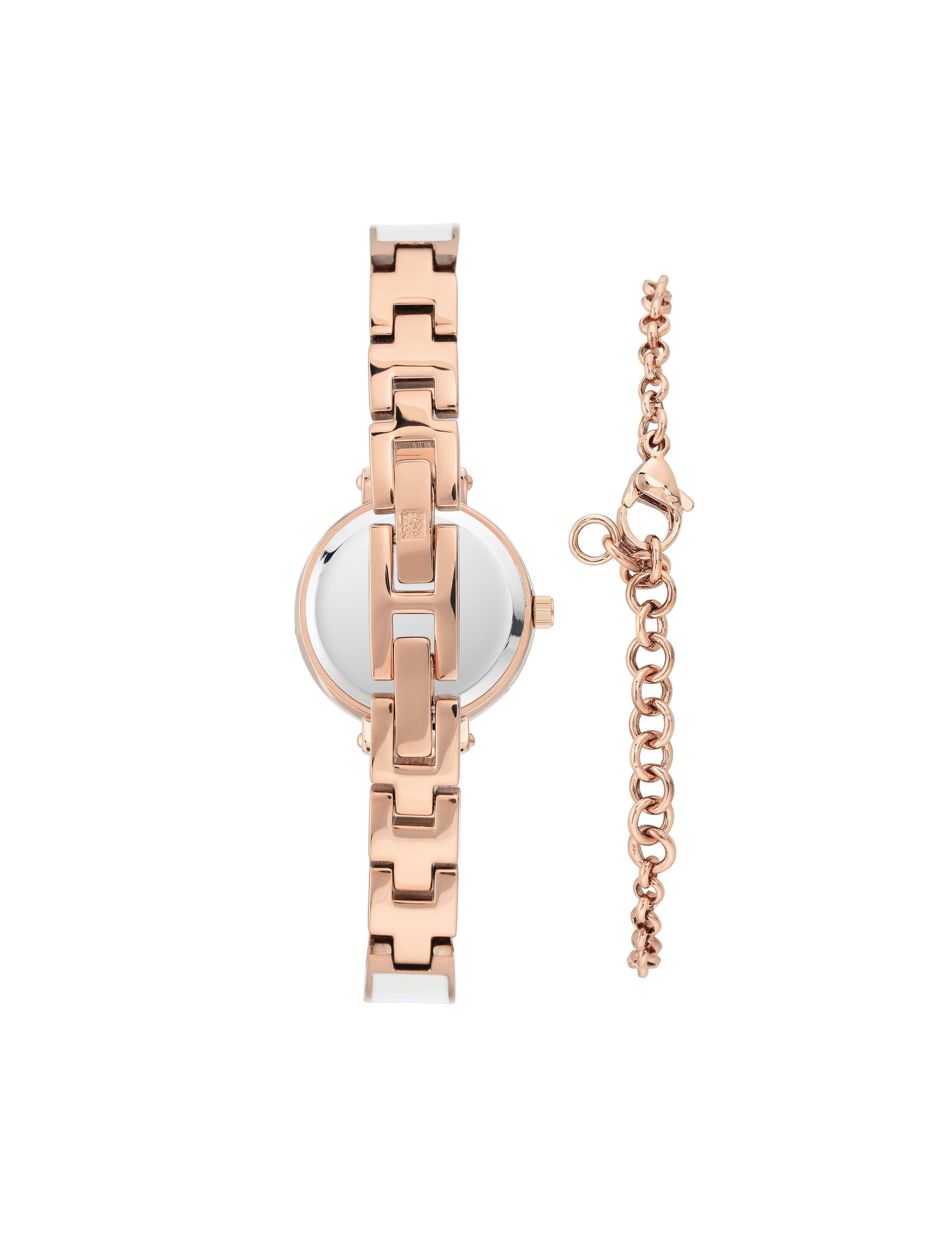 Black Rose Gold Genuine Diamond Dial Bangle Watch with Bracelet Set